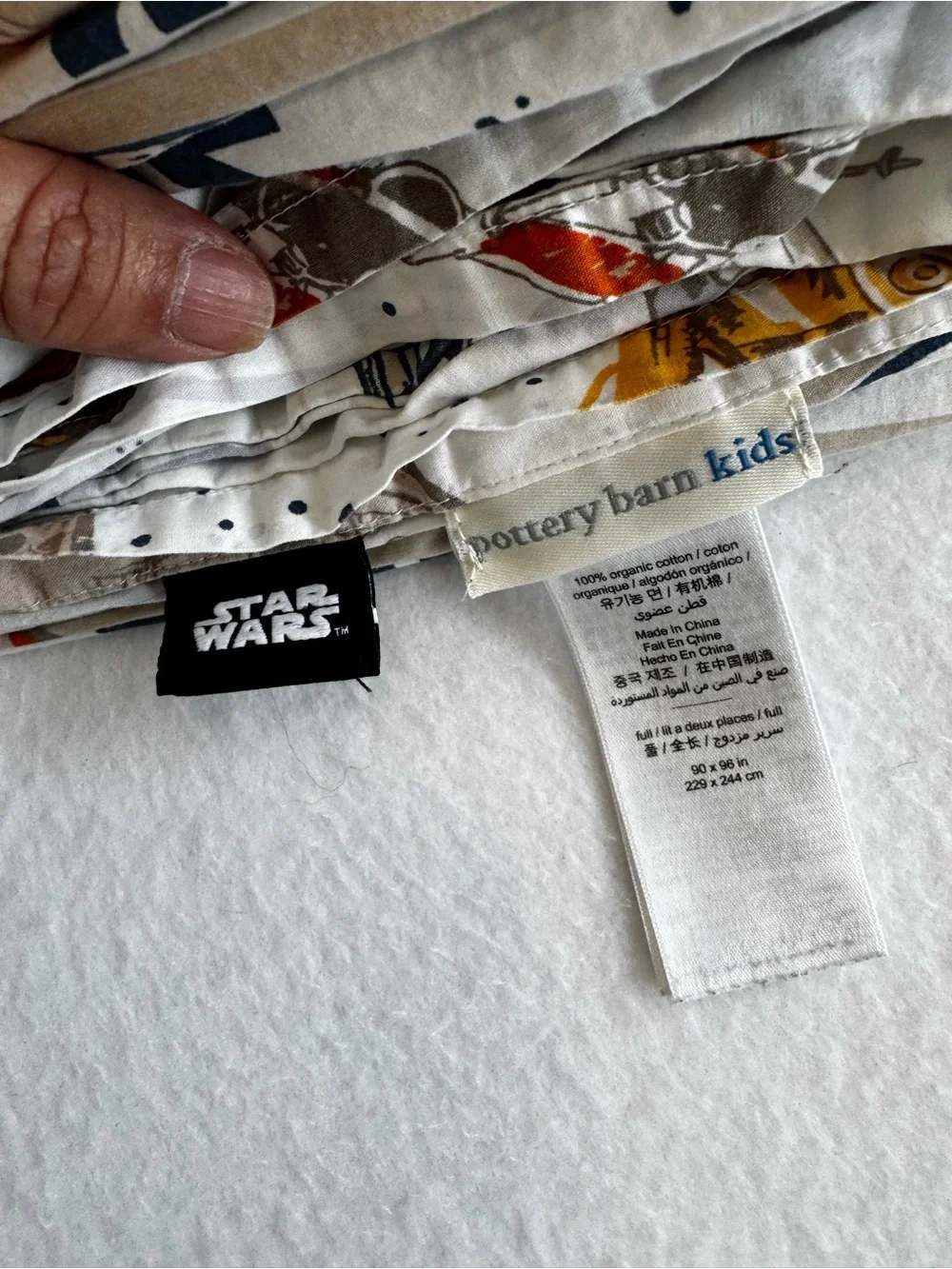 Pottery Barn Kids-Star Wars 100% Organic Cotton Galactic Sheet Set- Size Full - Picture 5 of 6